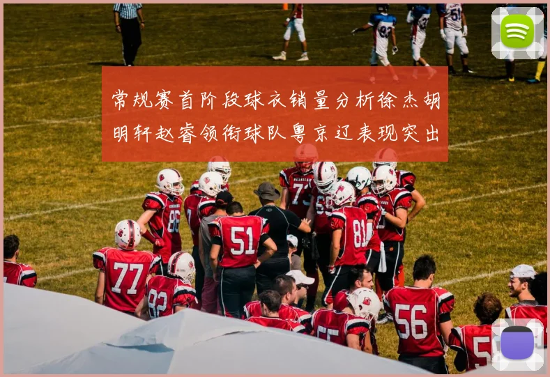 常规赛首阶段球衣销量分析徐杰胡明轩赵睿领衔球队粤京辽表现突出